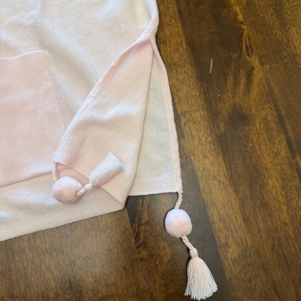 LILLY PULITZER ELBA SWEATER in PINK PARADISE TINT Medium Dolman Sleeve Tassels - Picture 4 of 12